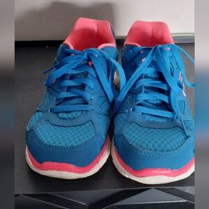 Skechers Blue and Pink Athletic Shoes with Mesh Design